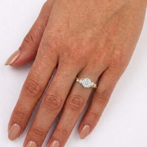 2.0 Ct Moissanite Oval Cut Solitaire Ring in 925 Sterling Silver | Hussain Gems