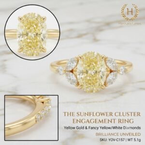 2.0 Ct Moissanite Oval Cut Solitaire Ring in 925 Sterling Silver | Hussain Gems
