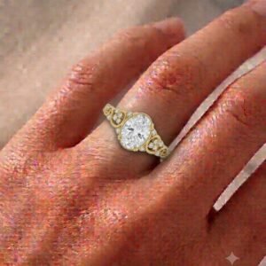 2.0 Ct Moissanite Oval Cut Solitaire Ring in 925 Sterling Silver | Hussain Gems