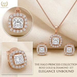 Elegant Golden Teardrop Jewelry Set with Matching Earrings