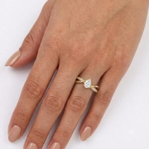 2.0 Ct Moissanite Oval Cut Solitaire Ring in 925 Sterling Silver | Hussain Gems