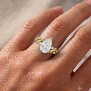 2.0 Ct Moissanite Oval Cut Solitaire Ring in 925 Sterling Silver | Hussain Gems