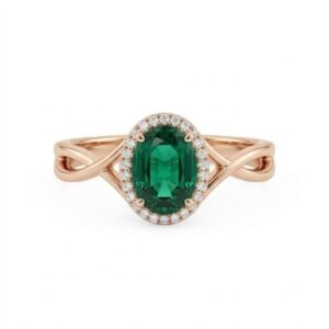 2.0 Ct Moissanite Oval Cut Solitaire Ring in 925 Sterling Silver | Hussain Gems