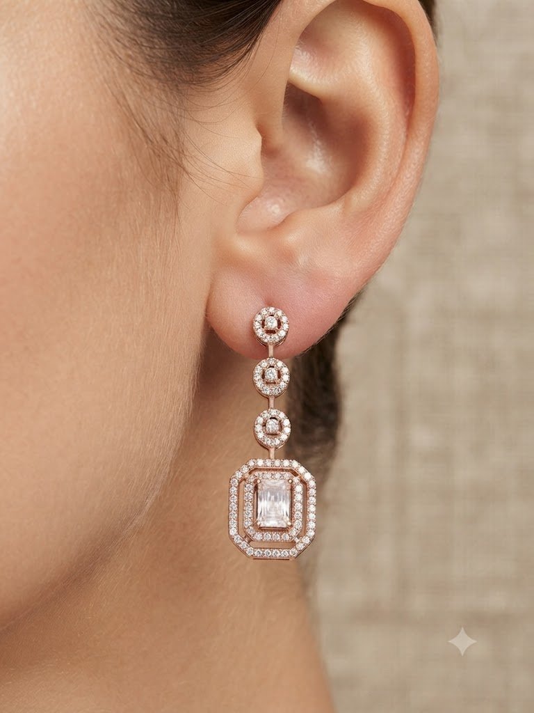 Artisanal Drop Earrings Collection | Handcrafted by Hussain Gems, Kolkata - Image 3
