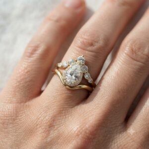 2.0 Ct Moissanite Oval Cut Solitaire Ring in 925 Sterling Silver | Hussain Gems
