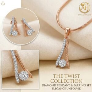 Elegant Golden Teardrop Jewelry Set with Matching Earrings