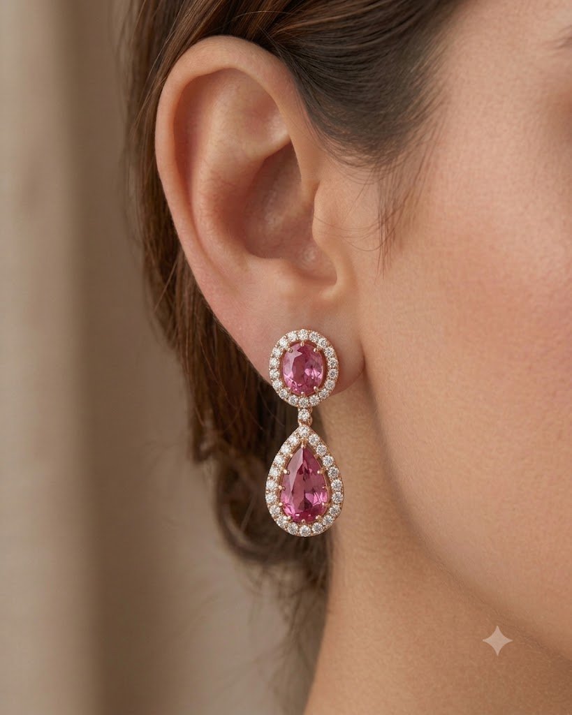 Artisanal Drop Earrings Collection | Handcrafted by Hussain Gems, Kolkata - Image 3