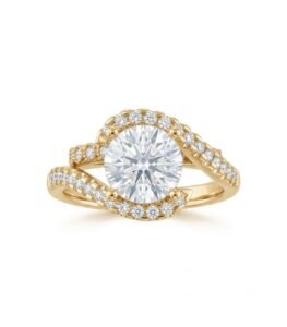 2.0 Ct Moissanite Oval Cut Solitaire Ring in 925 Sterling Silver | Hussain Gems