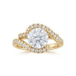 2.0 Ct Moissanite Oval Cut Solitaire Ring in 925 Sterling Silver | Hussain Gems