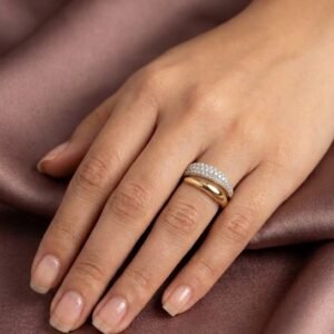 Minimalist Bezel Everyday Band in 925 Sterling Silver Diamond | Hussain Gems