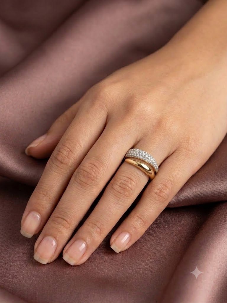 Minimalist Bezel Everyday Band in 925 Sterling Silver Diamond | Hussain Gems - Image 3