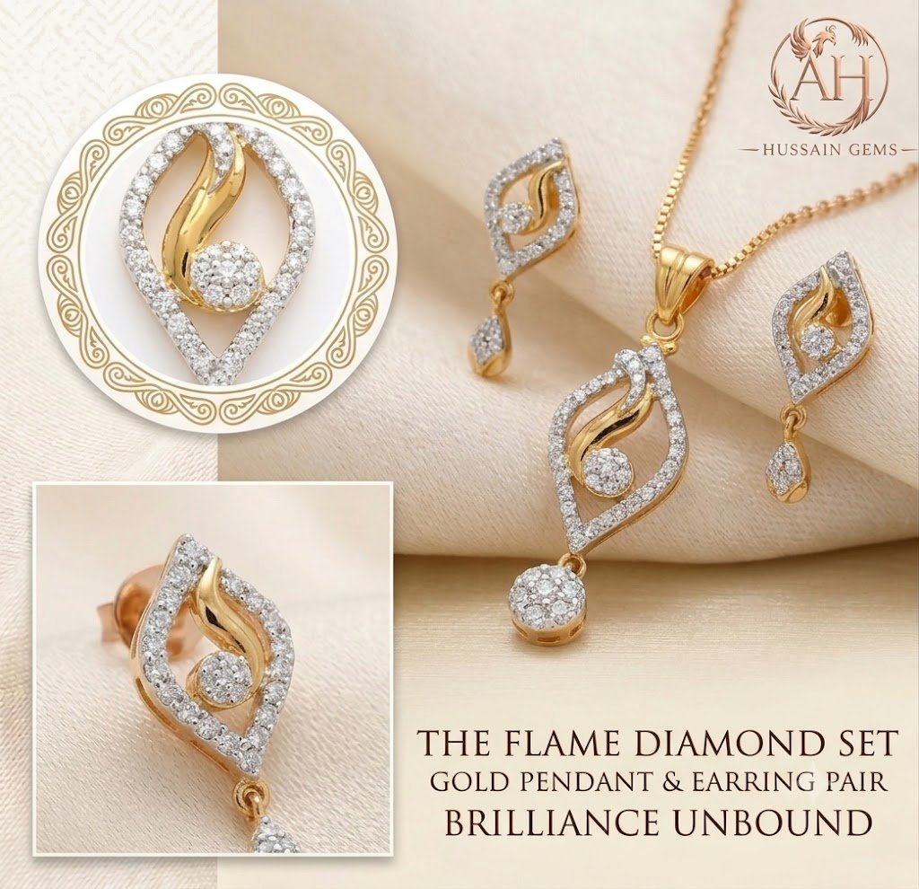 Elegant Golden Teardrop Jewelry Set with Matching Earrings - Image 3