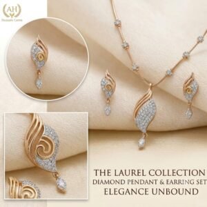 Elegant Golden Teardrop Jewelry Set with Matching Earrings