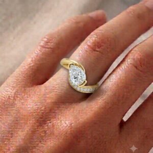 2.0 Ct Moissanite Oval Cut Solitaire Ring in 925 Sterling Silver | Hussain Gems
