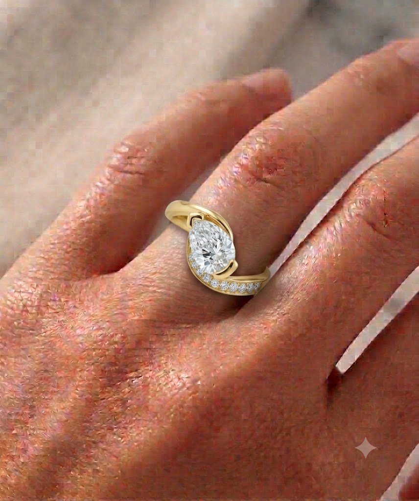 2.0 Ct Moissanite Oval Cut Solitaire Ring in 925 Sterling Silver | Hussain Gems - Image 3