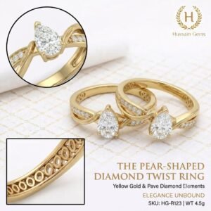 2.0 Ct Moissanite Oval Cut Solitaire Ring in 925 Sterling Silver | Hussain Gems