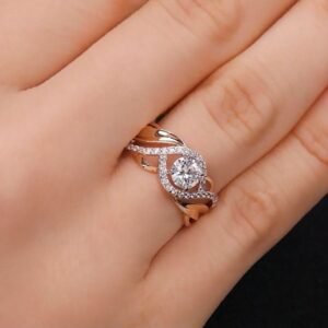 2.0 Ct Moissanite Oval Cut Solitaire Ring in 925 Sterling Silver | Hussain Gems