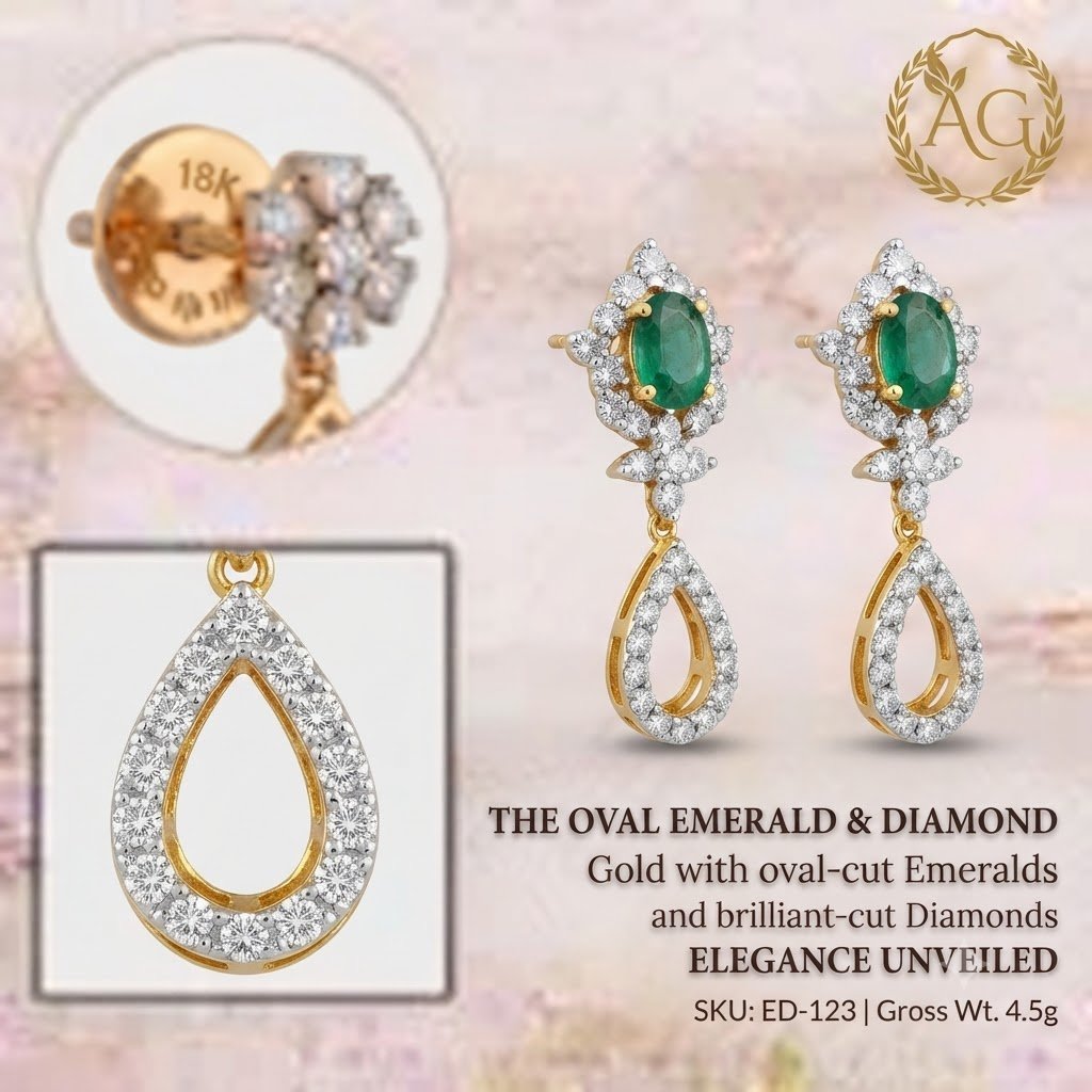 Artisanal Drop Earrings Collection | Handcrafted by Hussain Gems, Kolkata - Image 2