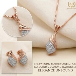 Elegant Golden Teardrop Jewelry Set with Matching Earrings