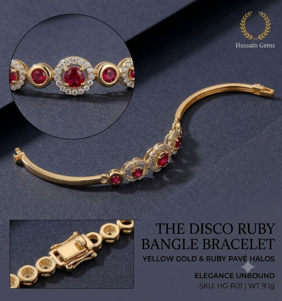 Artisanal Statement Bracelet / Bangle – Hussain Gems - Image 2
