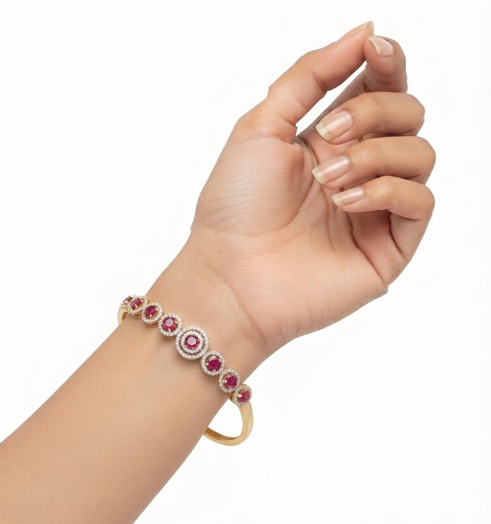 Artisanal Statement Bracelet / Bangle – Hussain Gems - Image 3