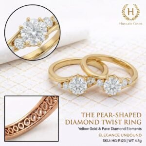 2.0 Ct Moissanite Oval Cut Solitaire Ring in 925 Sterling Silver | Hussain Gems