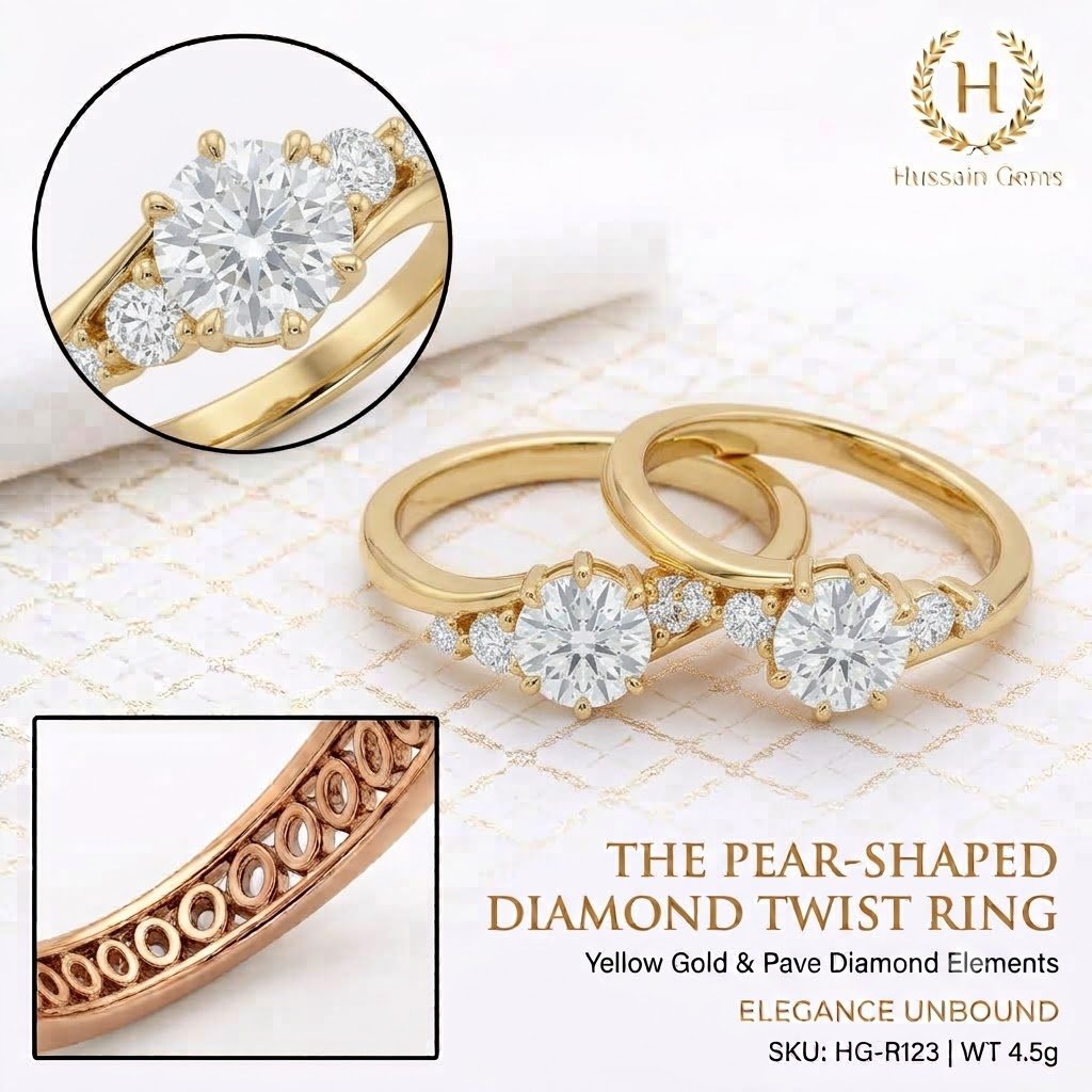 2.0 Ct Moissanite Oval Cut Solitaire Ring in 925 Sterling Silver | Hussain Gems - Image 2