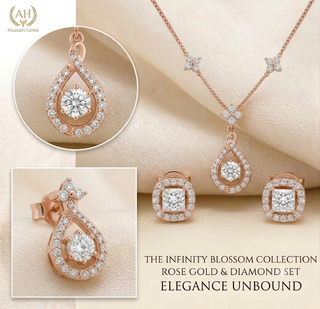 Elegant Golden Teardrop Jewelry Set with Matching Earrings - Image 3