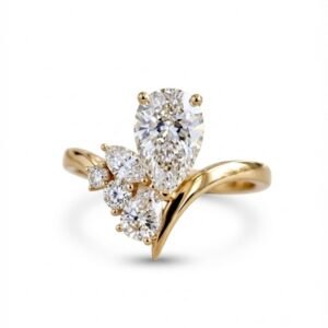 2.0 Ct Moissanite Oval Cut Solitaire Ring in 925 Sterling Silver | Hussain Gems