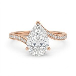 2.0 Ct Moissanite Oval Cut Solitaire Ring in 925 Sterling Silver | Hussain Gems