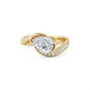 2.0 Ct Moissanite Oval Cut Solitaire Ring in 925 Sterling Silver | Hussain Gems