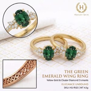 2.0 Ct Moissanite Oval Cut Solitaire Ring in 925 Sterling Silver | Hussain Gems