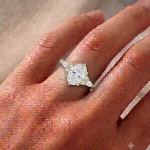 2.0 Ct Moissanite Oval Cut Solitaire Ring in 925 Sterling Silver | Hussain Gems