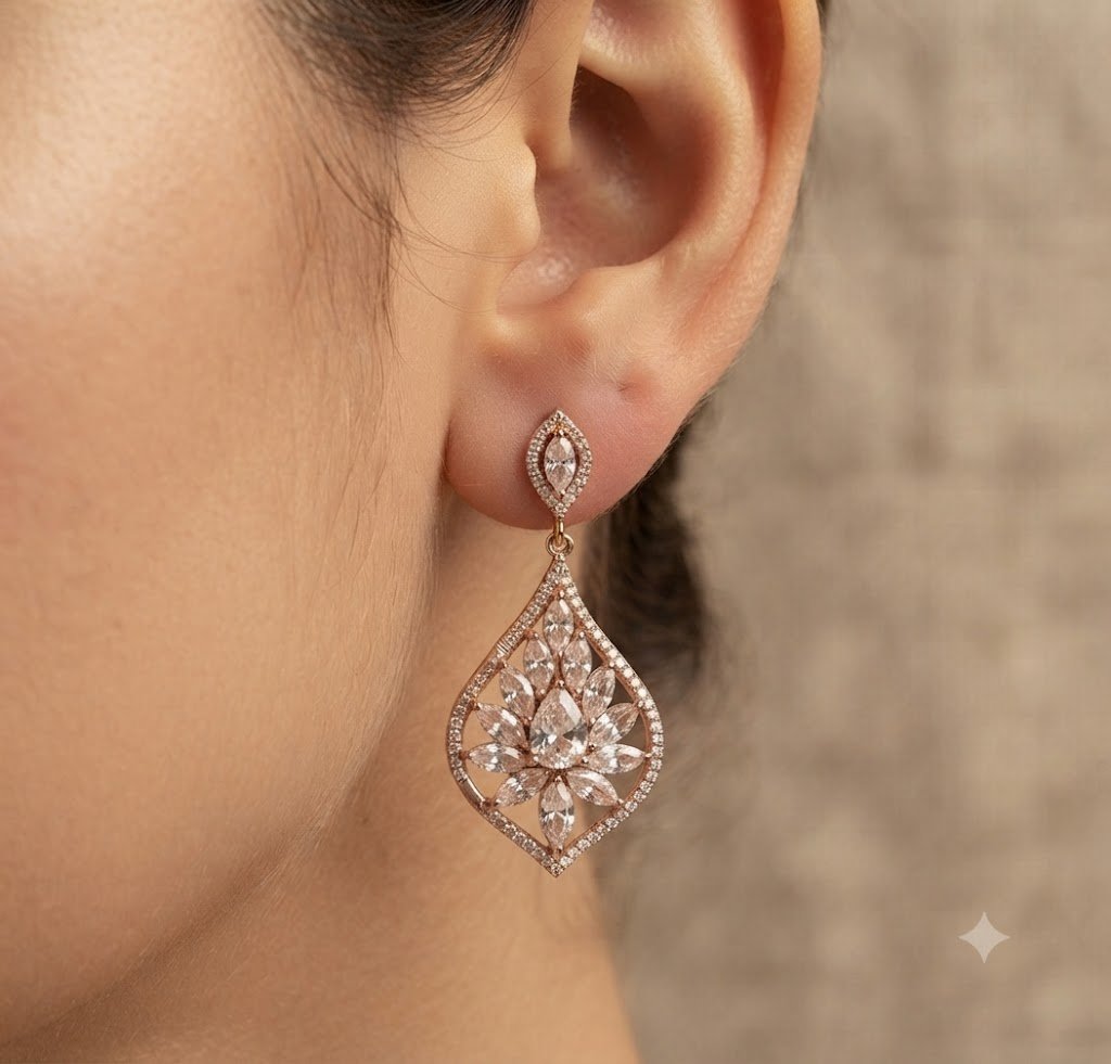 Artisanal Drop Earrings Collection | Handcrafted by Hussain Gems, Kolkata - Image 3