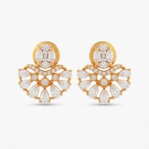 Vibrant Emerald Cut Green Emerald Gold Stud Earrings | Hussain Gems