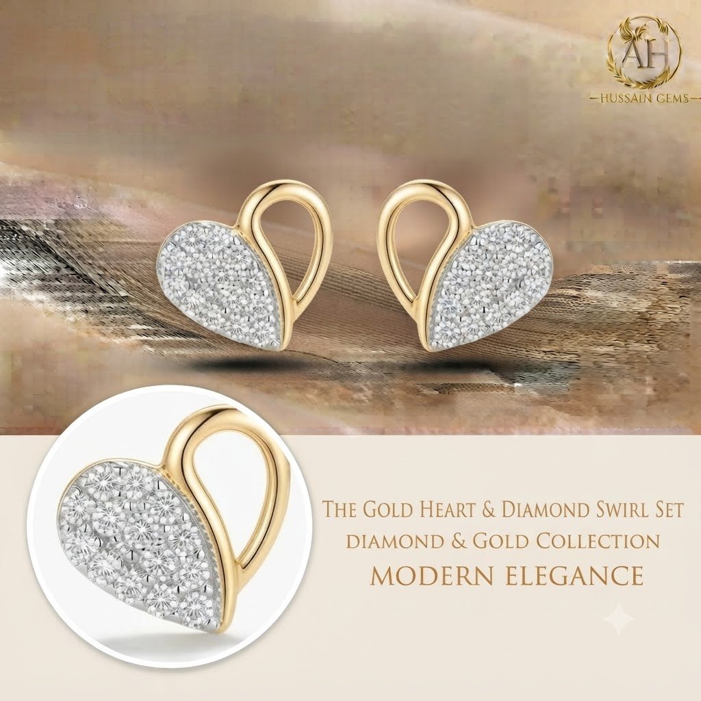 Vibrant Emerald Cut Green Emerald Gold Stud Earrings | Hussain Gems - Image 2