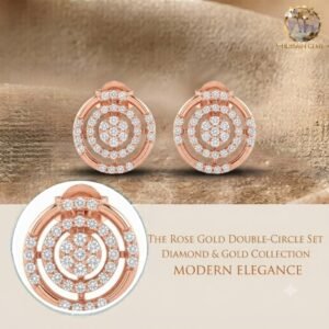 Vibrant Emerald Cut Green Emerald Gold Stud Earrings | Hussain Gems