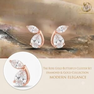 Vibrant Emerald Cut Green Emerald Gold Stud Earrings | Hussain Gems