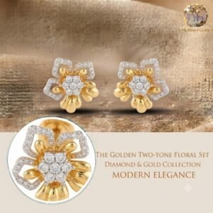 Vibrant Emerald Cut Green Emerald Gold Stud Earrings | Hussain Gems