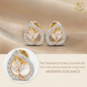 Vibrant Emerald Cut Green Emerald Gold Stud Earrings | Hussain Gems