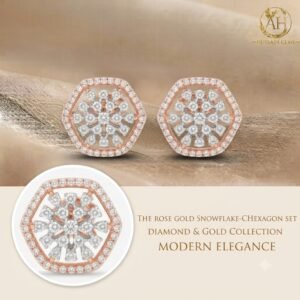 Vibrant Emerald Cut Green Emerald Gold Stud Earrings | Hussain Gems