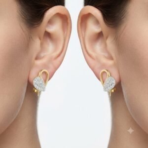 Vibrant Emerald Cut Green Emerald Gold Stud Earrings | Hussain Gems