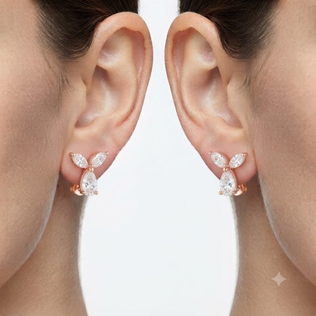 Vibrant Emerald Cut Green Emerald Gold Stud Earrings | Hussain Gems - Image 3