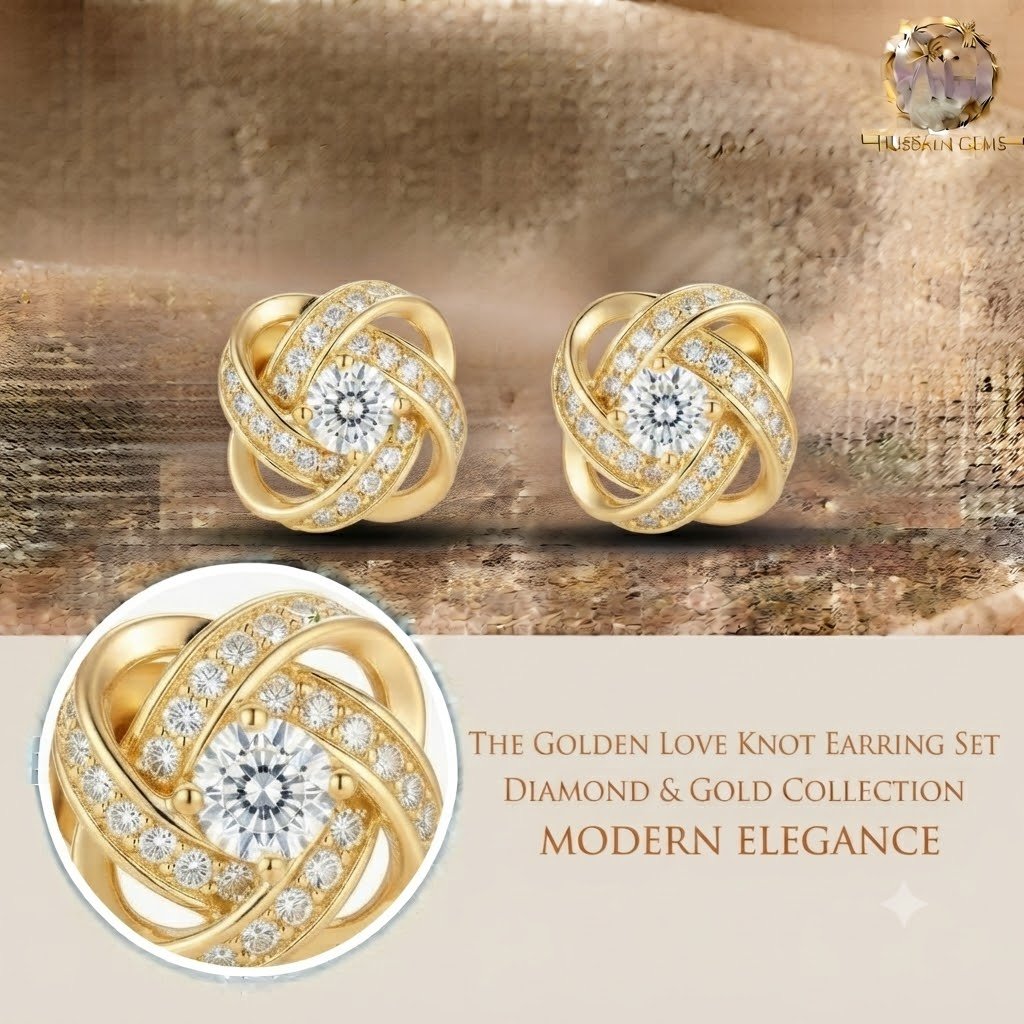 Vibrant Emerald Cut Green Emerald Gold Stud Earrings | Hussain Gems - Image 2
