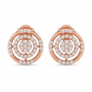 Vibrant Emerald Cut Green Emerald Gold Stud Earrings | Hussain Gems
