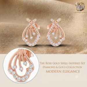 Vibrant Emerald Cut Green Emerald Gold Stud Earrings | Hussain Gems